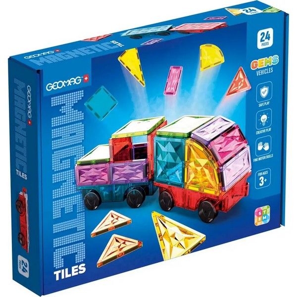 Magnetic Tiles Gems Vehicles 24