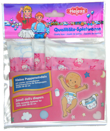 Doll's diapers, 3 pieces, size 28-35 cm