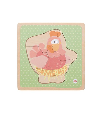 Puzzle 4 in 1 Gallina